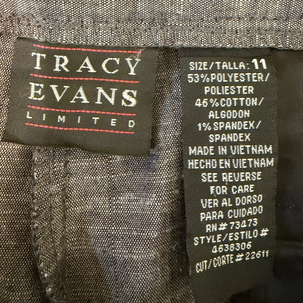 Tracy Evans Limited - Charcoal Gray Boot-Cut Dress Pants - Picture 6 of 15
